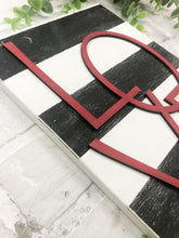 Load image into Gallery viewer, 3D Modern LOVE Striped Rustic Wood Sign - Valentine's Day Decor