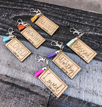 Load image into Gallery viewer, God's Promises Tassel Keychain - Wood Keychains - Gift - Inspirational