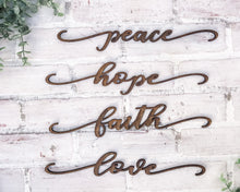 Load image into Gallery viewer, Christmas Place Setting Words - Table Decor