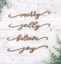 Load image into Gallery viewer, Christmas Place Setting Words - Table Decor