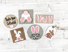Load image into Gallery viewer, 3D Shake Your Cottontail Bunny Tiered Tray Set - Spring - Seasonal Decor - Easter Decoration