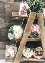 Load image into Gallery viewer, 3D Shake Your Cottontail Bunny Tiered Tray Set - Spring - Seasonal Decor - Easter Decoration