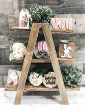 Load image into Gallery viewer, 3D  Shake Your Cottontail Bunny Tiered Tray Set - Spring - Seasonal Decor - Easter Decoration
