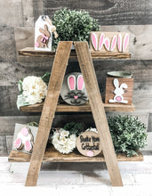 Load image into Gallery viewer, 3D Shake Your Cottontail Bunny Tiered Tray Set - Spring - Seasonal Decor - Easter Decoration