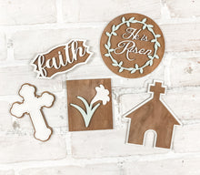 Load image into Gallery viewer, 3D He Is Risen Easter Tiered Tray Set - Spring - Holiday Decor - Inspirational