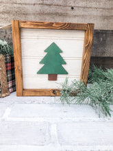 Load image into Gallery viewer, Framed Rustic Pine Tree Shelf Sitter - Woodland Decor