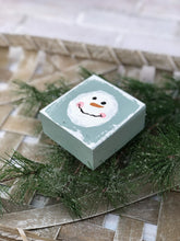 Load image into Gallery viewer, Hand Painted Snowman Mini Block Shelf Sitter - Tiered Tray Decor - Christmas Decoration - Winter Mantle
