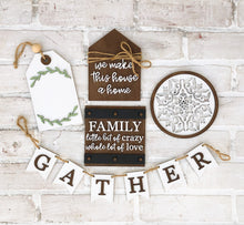 Load image into Gallery viewer, 3D Family Tiered Tray Set - Farmhouse Decor - Mother's Day Gift