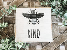 Load image into Gallery viewer, Bee Positive Affirmation Shelf Sitter Blocks - Gift - Rustic Decor