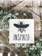 Load image into Gallery viewer, Bee Positive Affirmation Shelf Sitter Blocks - Gift - Rustic Decor