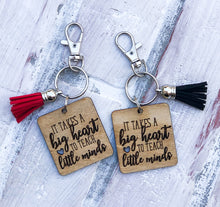 Load image into Gallery viewer, Teacher Tassel Keychain - Wood Keychains - Gift - Teacher Appreciation