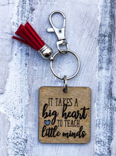 Load image into Gallery viewer, Teacher Tassel Keychain - Wood Keychains - Gift - Teacher Appreciation