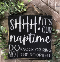Load image into Gallery viewer, Naptime Doorbell Sign - Front Porch - Front Door