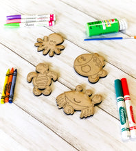 Load image into Gallery viewer, Summer Ocean Themed DIY Craft for Kids - Wood Shapes - Coloring or Painting Activity for Children