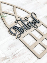 Load image into Gallery viewer, Farmhouse Window - Gather - Grateful - 3D Leaner