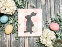 Load image into Gallery viewer, Plaid Easter Bunny Shelf Sitter - Spring Decor