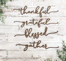 Load image into Gallery viewer, Thanksgiving Place Setting Words - Table Decor