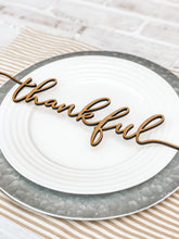 Load image into Gallery viewer, Thanksgiving Place Setting Words - Table Decor
