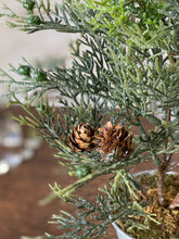Load image into Gallery viewer, Glittering Greens Cedar Tree - Christmas Greenery - Winter Decor