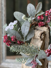 Load image into Gallery viewer, Nostalgic Noel Candle Ring - Christmas Greenery - Winter Decor