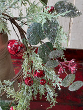 Load image into Gallery viewer, Blizzard Bliss Bells Candle Ring - Christmas Greenery - Winter Decor