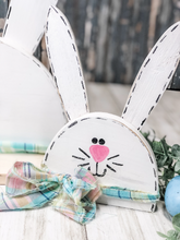Load image into Gallery viewer, Hand Painted Rustic Easter Bunny Shelf Sitter, LARGE BUNNY