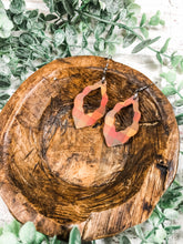 Load image into Gallery viewer, Fall Plaid Acrylic Scalloped Teardrop Earrings