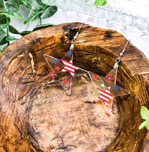Load image into Gallery viewer, Patriotic Stars Acrylic Earrings