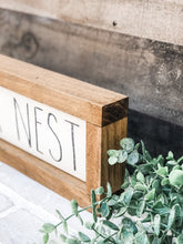Load image into Gallery viewer, Our Nest - Blessed - Flippy Sign - Farmhouse Shelf Sitter - Housewarming Gift
