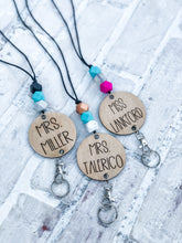 Load image into Gallery viewer, Personalized Wood Lanyard - Teacher Gift - Accessory