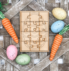 Easter Puzzle - Easter Basket Filler - DIY - Kid Craft - Easter Bunny & Easter Egg