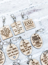 Load image into Gallery viewer, Wood Keychain for Dad - Father's Day Gift