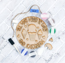 Load image into Gallery viewer, Ice Cream Paint Kit for Kids - DIY - Craft for Child - Summer