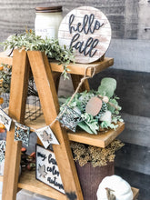 Load image into Gallery viewer, 3D Ornate Pumpkins & Leaves Fall Tiered Tray Set - Seasonal Decor