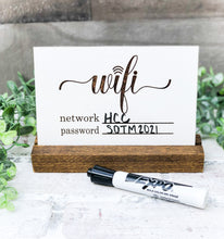 Load image into Gallery viewer, WiFi Network & Password Sign - Guest Bedroom Shelf Sitter - Office Decor