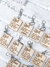 Load image into Gallery viewer, Dad Definition Wood Keychain - Father's Day Gift