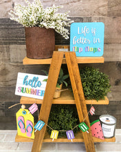 Load image into Gallery viewer, 3D Hello Summer Popsicle Tiered Tray Set - Summer - Seasonal Decor