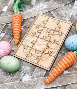 Easter Puzzle - Easter Basket Filler - DIY - Kid Craft - Easter Bunny & Easter Egg