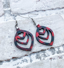 Load image into Gallery viewer, Buffalo Plaid Heart Teardrop Earrings - Valentine’s Day