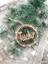 Load image into Gallery viewer, Teacher Ornament - Christmas Tree Ornament