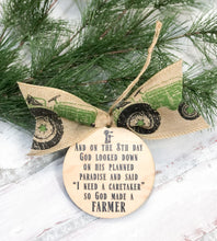 Load image into Gallery viewer, God Made A Farmer Christmas Ornament