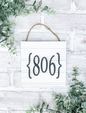 Load image into Gallery viewer, 806 Area Code Mini Hanging Sign - Lubbock, Texas Memorabilia