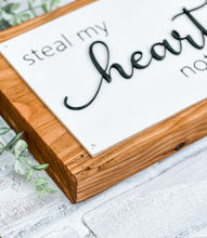 Load image into Gallery viewer, Steal My Heart Not My Blankets Shelf Sitter - Valentine’s Decor