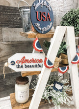 Load image into Gallery viewer, 3D America Patriotic Tiered Tray Set - Summer - Seasonal Decor