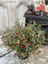 Load image into Gallery viewer, Winter Blaze Berry Half Sphere - Christmas Greenery - Winter Decor