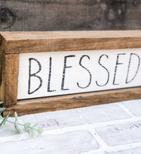Load image into Gallery viewer, Our Nest - Blessed - Flippy Sign - Farmhouse Shelf Sitter - Housewarming Gift