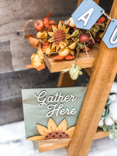 Load image into Gallery viewer, 3D Sunflower Harvest Tiered Tray Set - Fall - Seasonal Decor