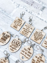 Load image into Gallery viewer, Wood Keychain for Dad - Father's Day Gift