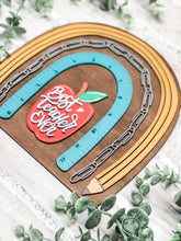Load image into Gallery viewer, Best Teacher Ever 3D Rainbow Sign - School - Gift
