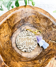 Load image into Gallery viewer, Nurse Tassel Wood Keychain - Gift